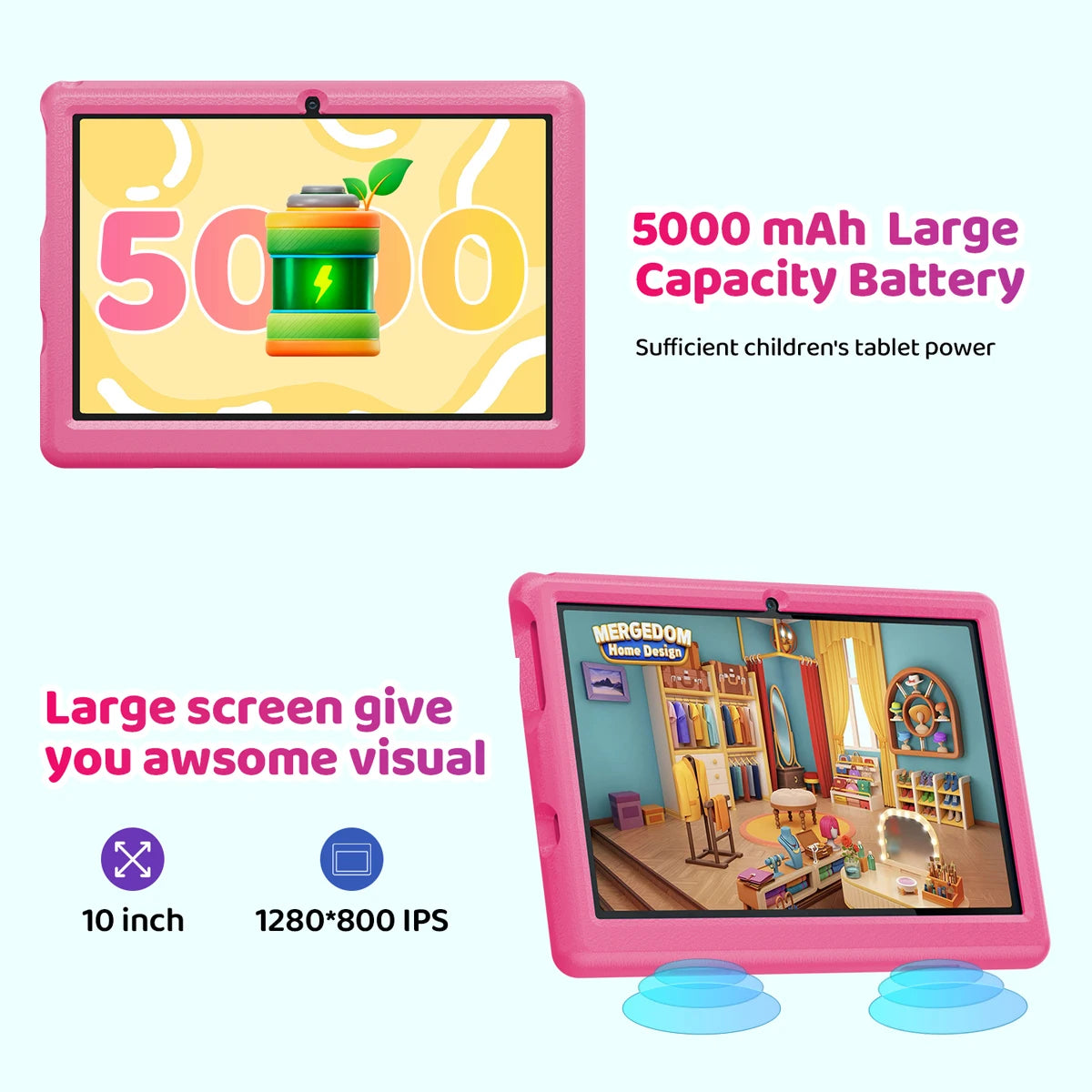 AEEZO KT1006 10.1 Inch Kids Tablet 6GB RAM 64GB ROM 128GB SD