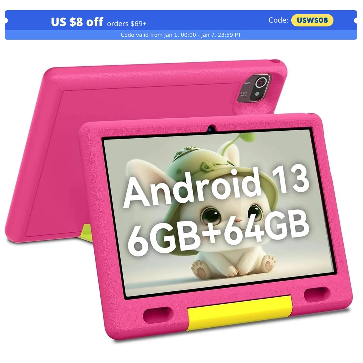 BESTSKI 10-inch Kids Tablet Android 13