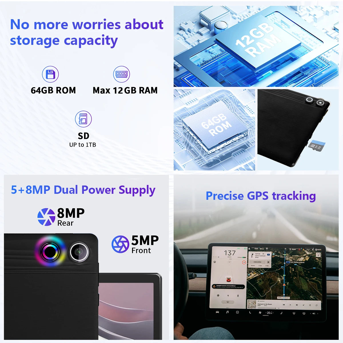 AEEZO A10L 10Inch Tablet Android 14 12GB RAM 64GB ROM