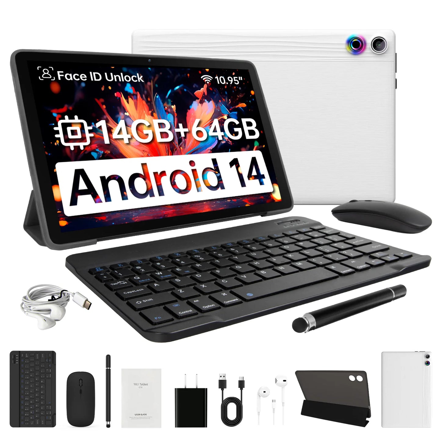AEEZO A7L 10.1" Android 14 Tablet 14GB RAM 64GB ROM