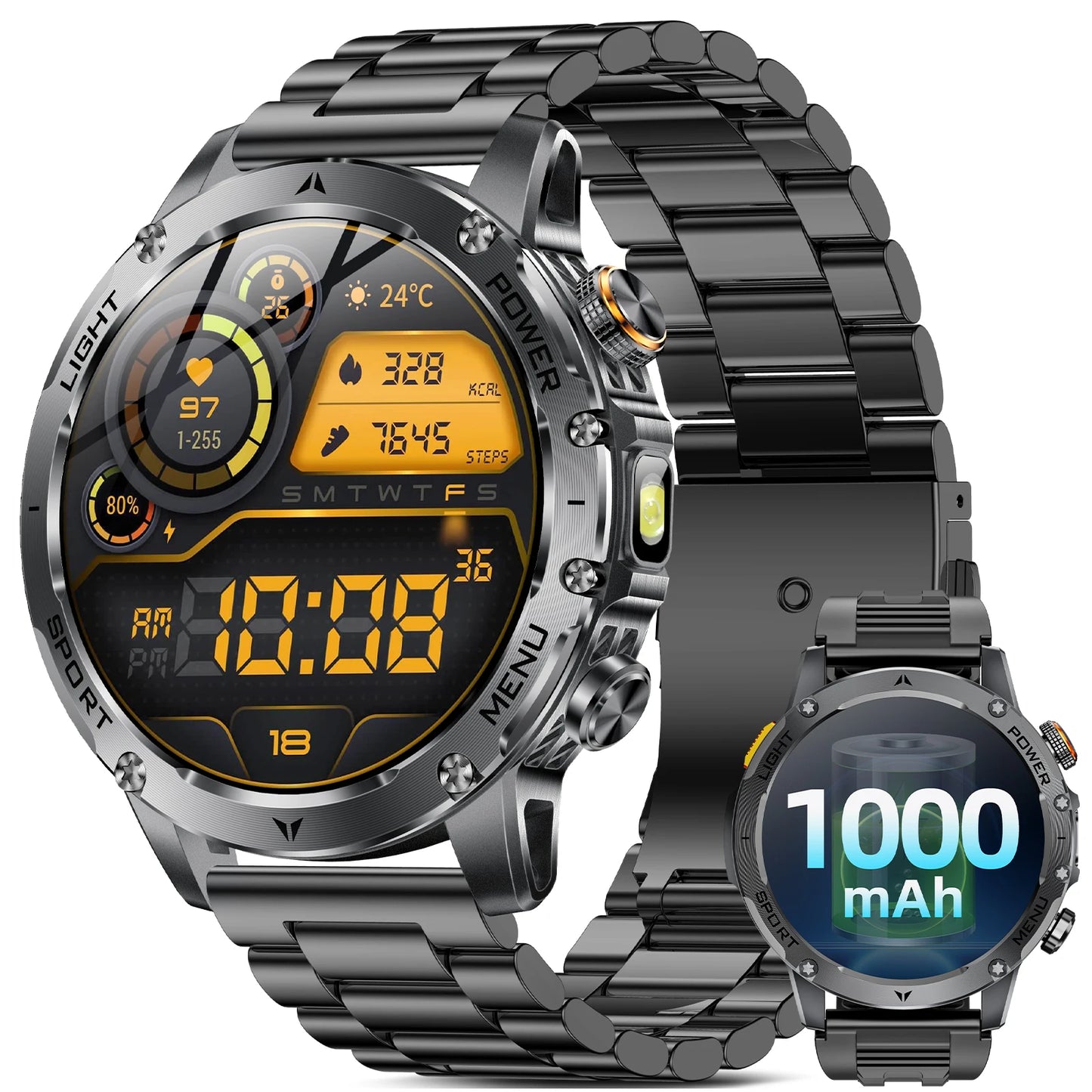 2026 Military Smart Watch Men 1.7" HD Screen