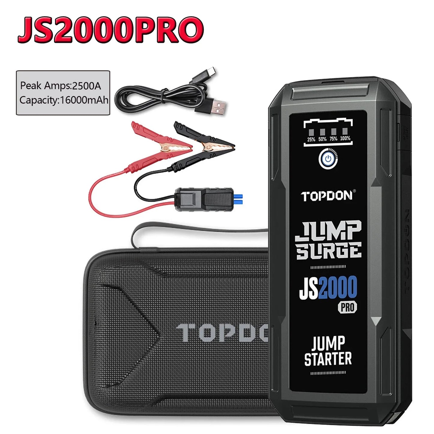 Topdon Jump Starter JS3000/JS2000Pro 3000A/2500A/1500A/1200A