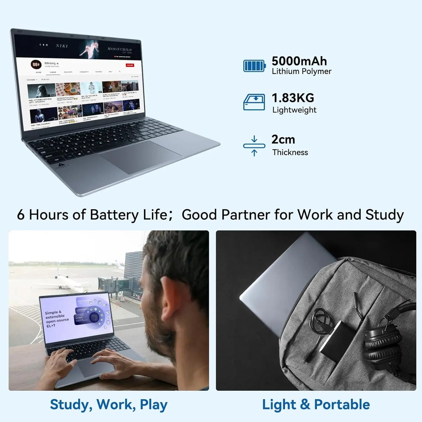 AEEZO-US C-S156 15.6"Laptop Computer Windows 11