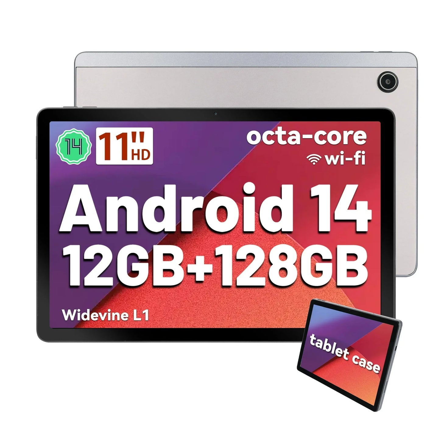 BESTSKI 11 inch Tablet Android 14 with Octa-Core Processor
