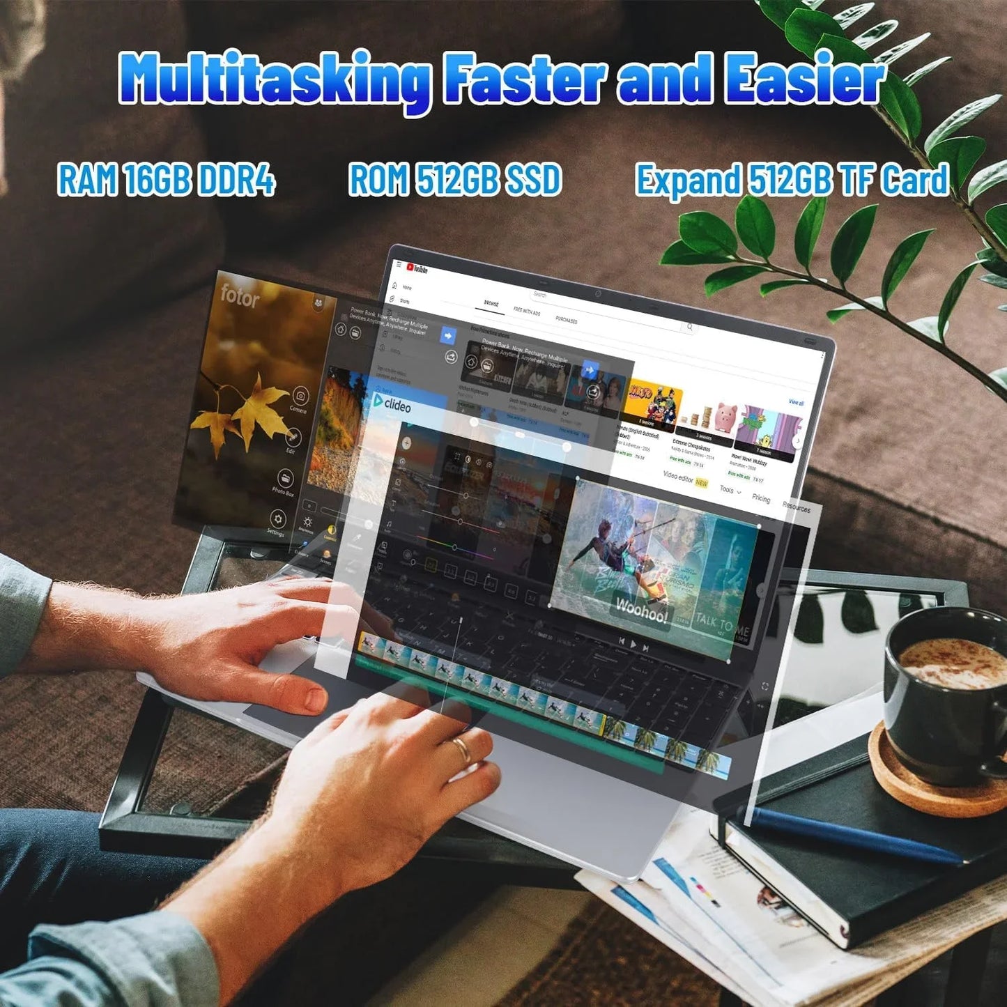 URAO LT1505 15.6 Inch Laptop 16GB DDR4 512GB SSD