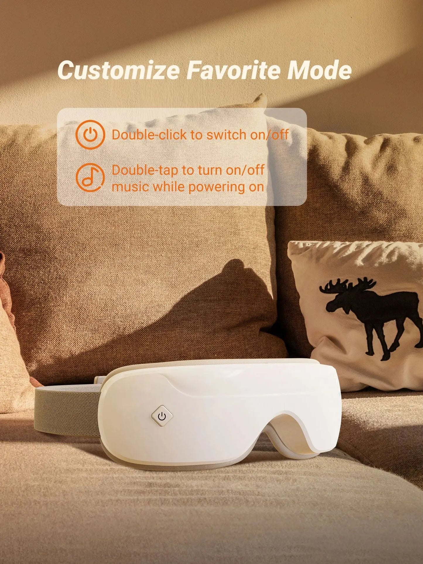 MERACH Eye Massager with Heat Compression and Bluetooth Music