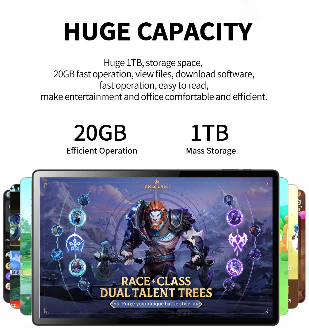 BDF 2025 New Arrival 14 Inch 10 Core Tablet Android 13