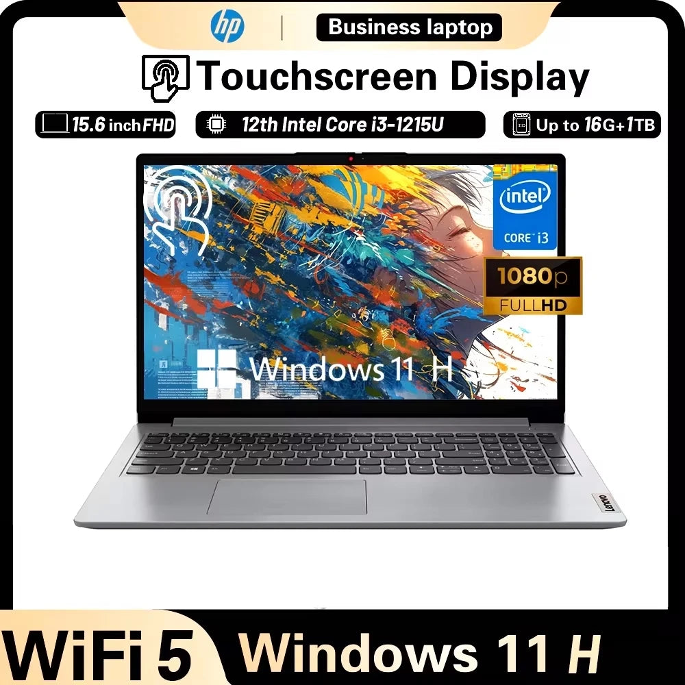 Lenovo Ideapad 1i 15.6" Touch Laptop, Intel Core i3-1215U