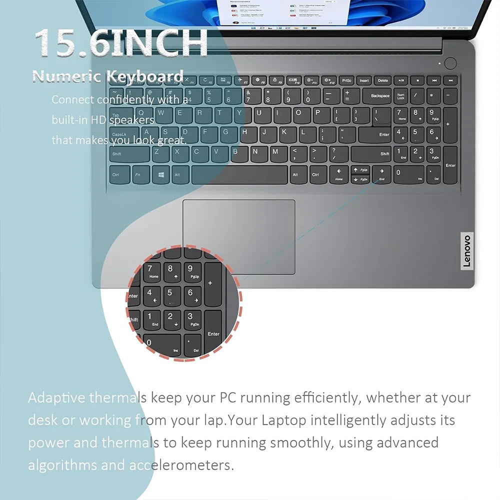 Lenovo Ideapad 1i 15.6 FHD Touch Laptop, Intel Core i3-1215U