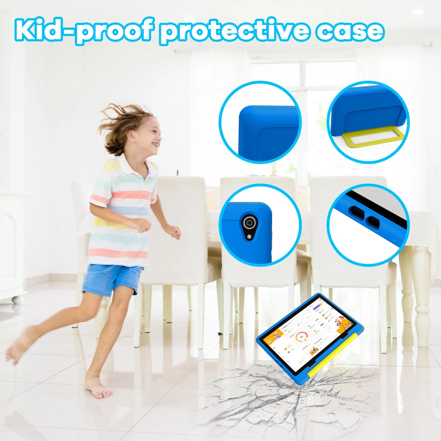 Humyig KT1016 Kid Tablet 10.1 inch Android 14 Quad Core