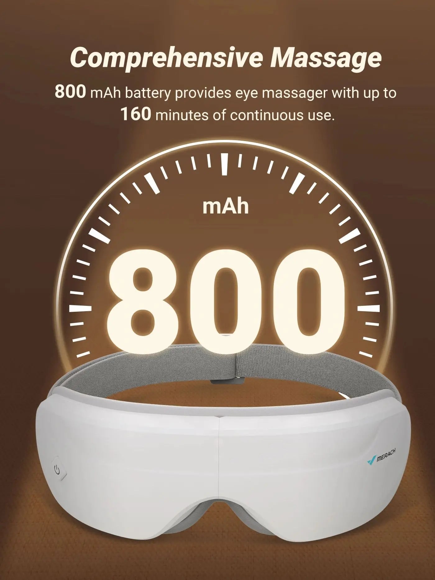MERACH Eye Massager with Heat Compression and Bluetooth Music