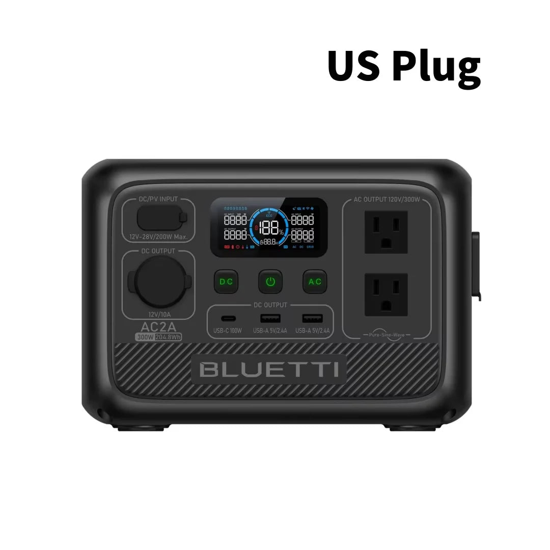BLUETTI AC2A 300W 204Wh Portable Power Station LiFePO4 Battery