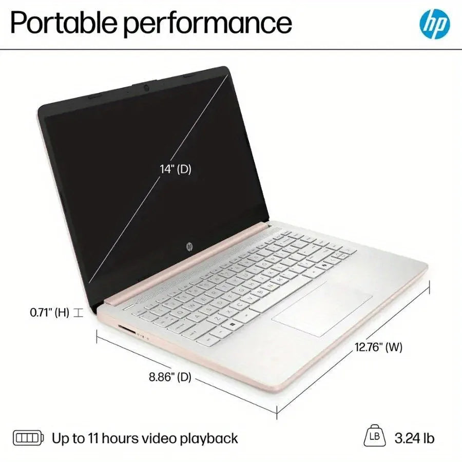 HP 14" HD Business Laptop, Intel Processor N150