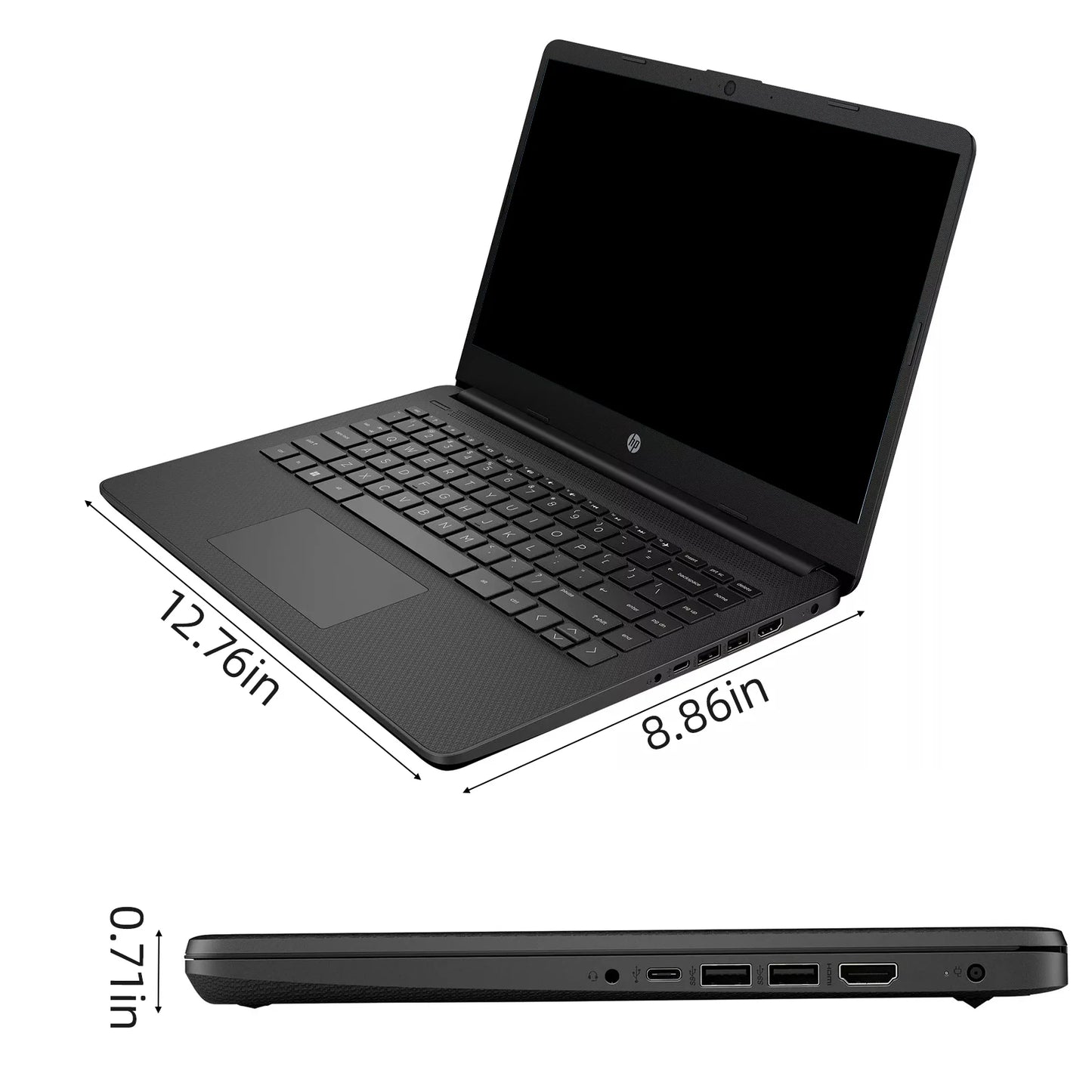 HP 14" Business Laptop, Intel Celeron N4120,16GB RAM,384GB Storage