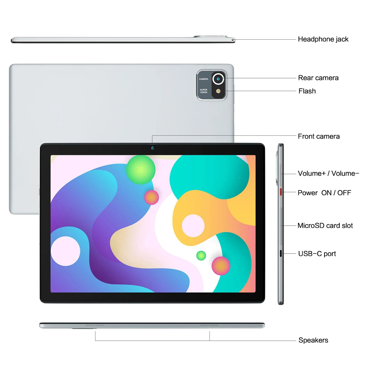 BESTSKI 2025 NEW MB1001 Tablets 10.1" 1080P HD