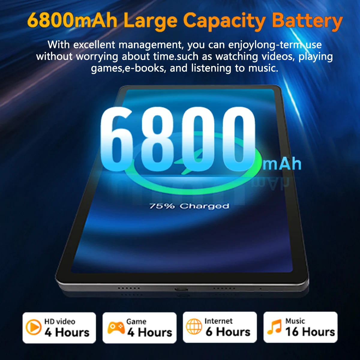 BESTSKI C9+ Galaxy Tab Android 14 11-inch HD Display