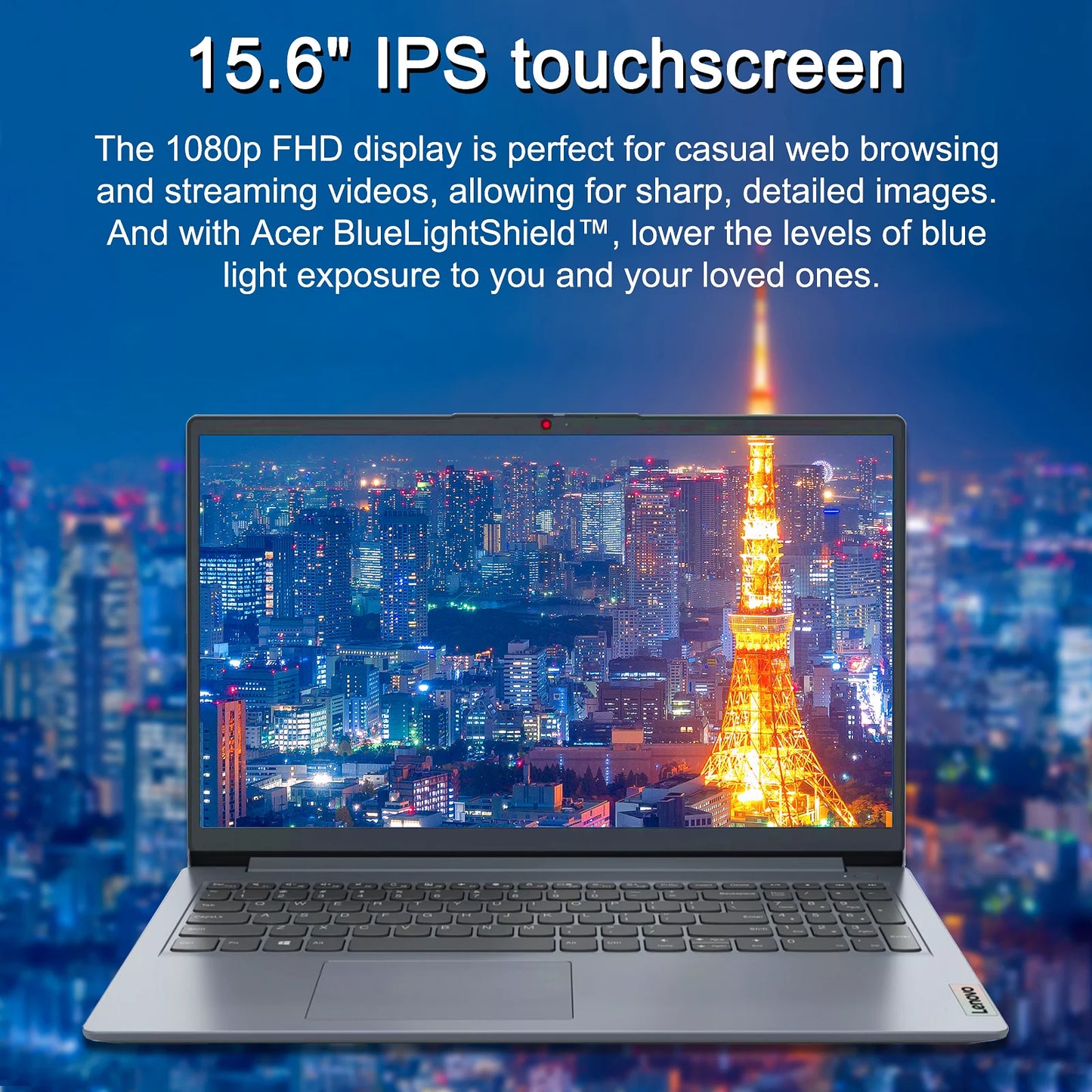 Lenovo Ideapad 1i 15.6" Touch Laptop, Intel Core i3-1215U