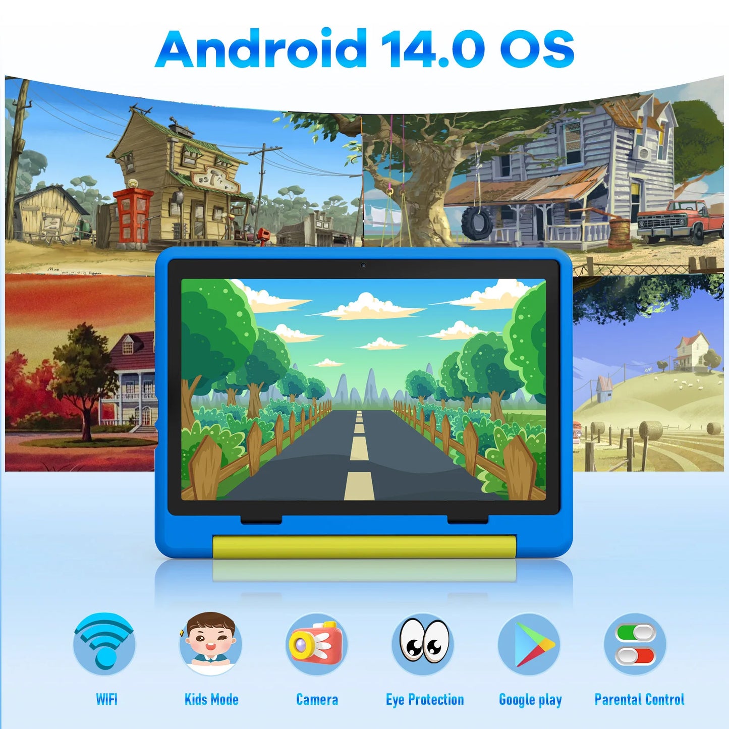 Humyig KT1016 Kid Tablet 10.1 inch Android 14 Quad Core
