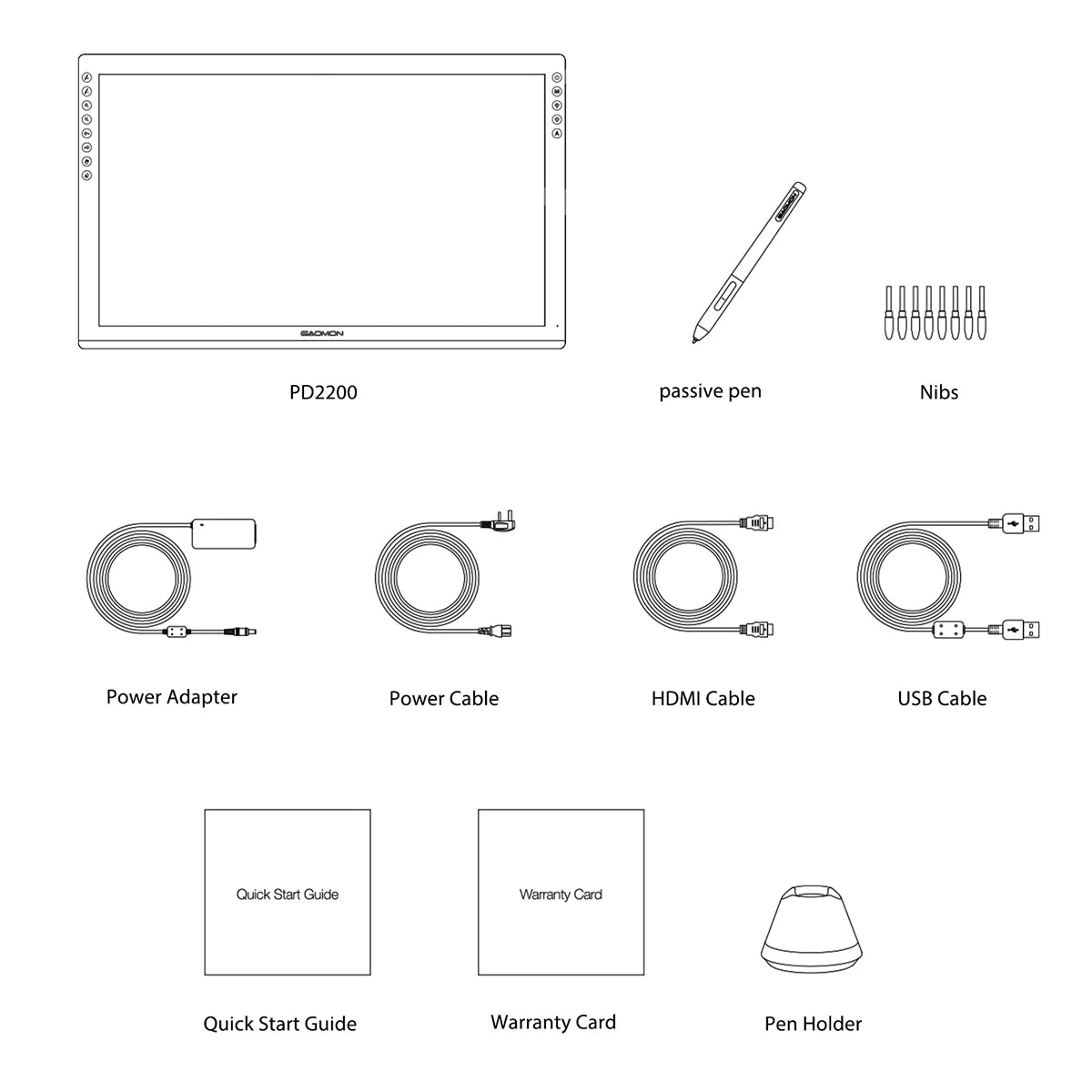 GAOMON PD2200 21.5 Inches 92%NTSC Graphic Drawing Tablet