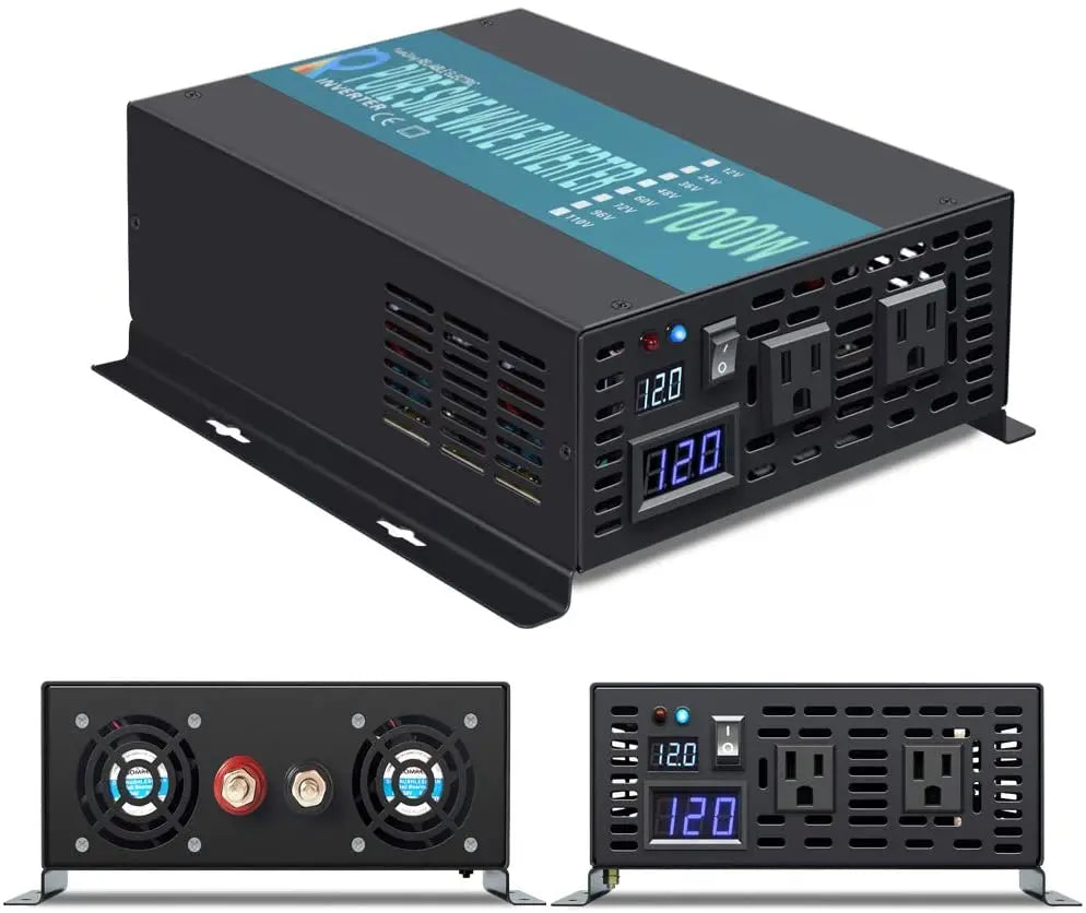 WZRELB 1000W Pure Sine Wave Solar Inverter 12V to 220V