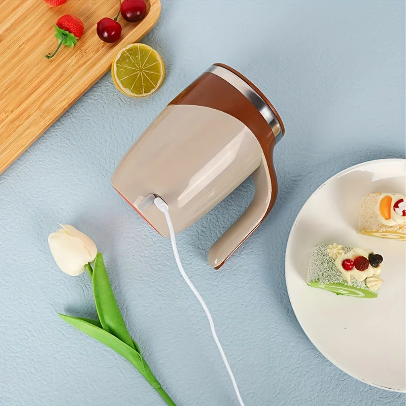 C0012 Magnetic Rotary Coffee Cup - Large Capacity, Auto Mixing