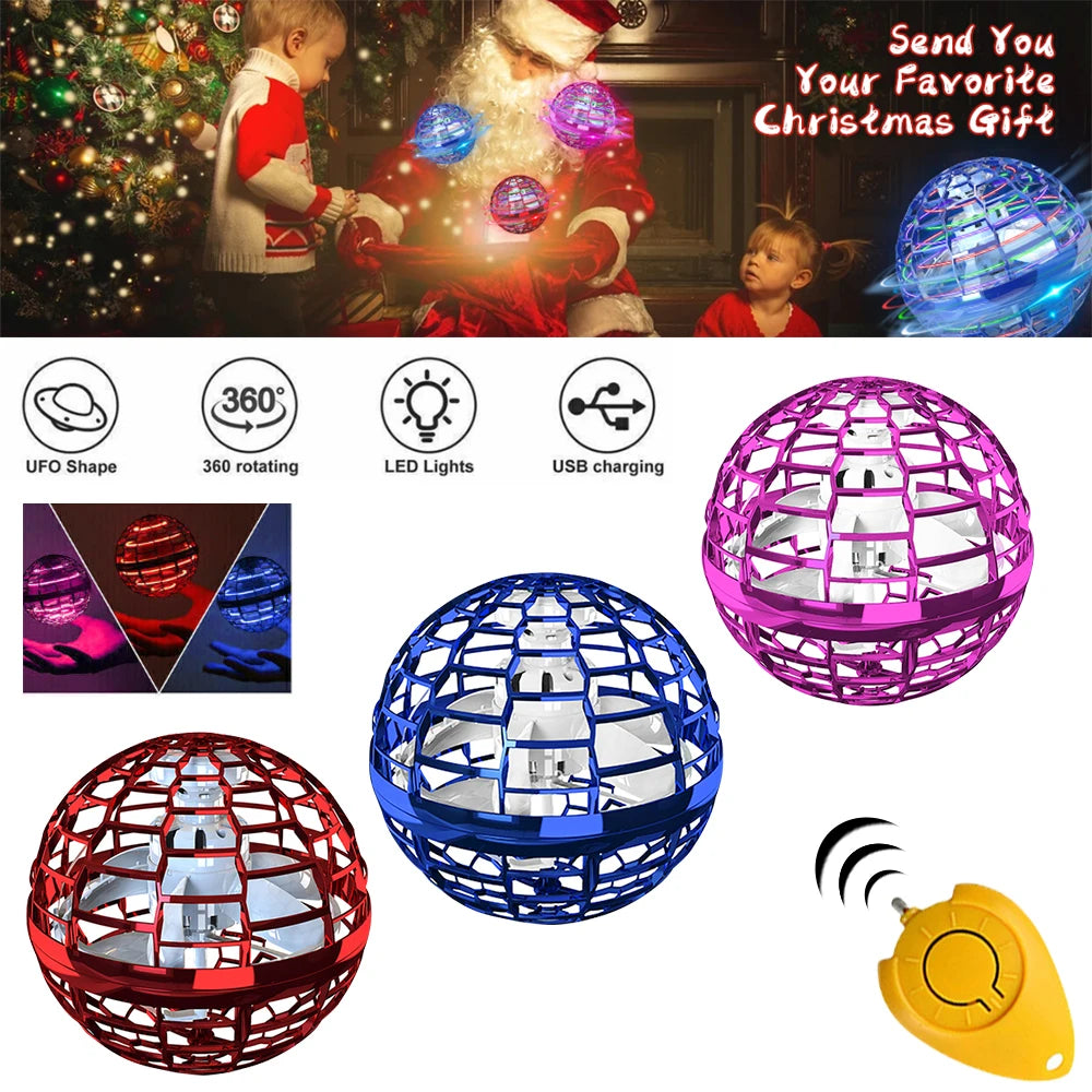 Flying Ball Boomerang Drone LED Lights