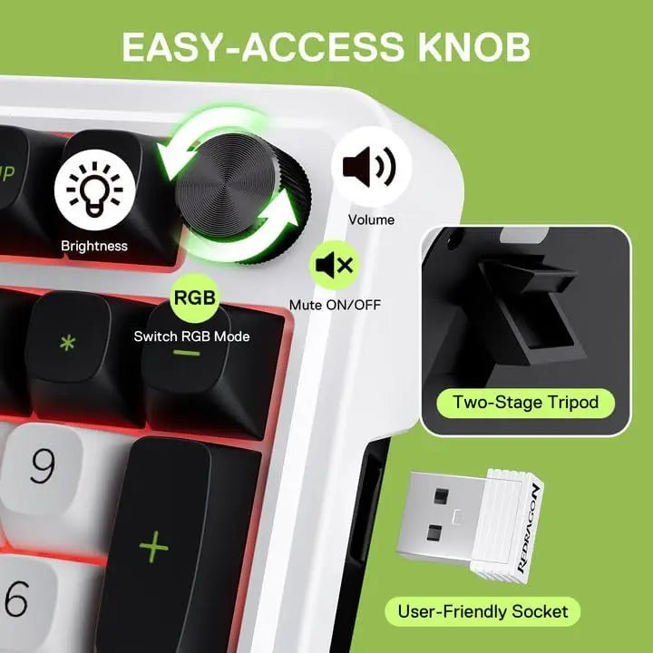 Redragon K686 PRO 98 Keys Wireless Gasket RGB