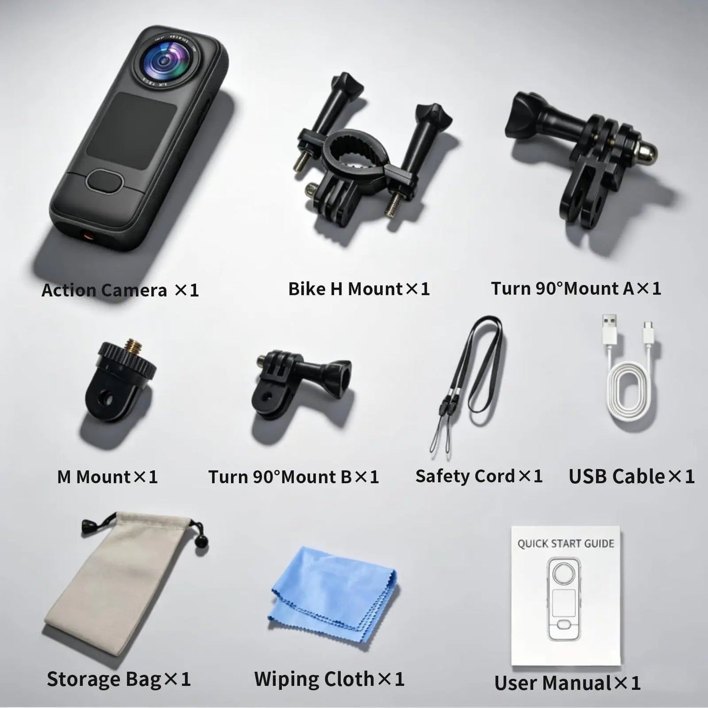 ZAKOTU 4K Action Camera Wi-Fi IPX6 Waterproof