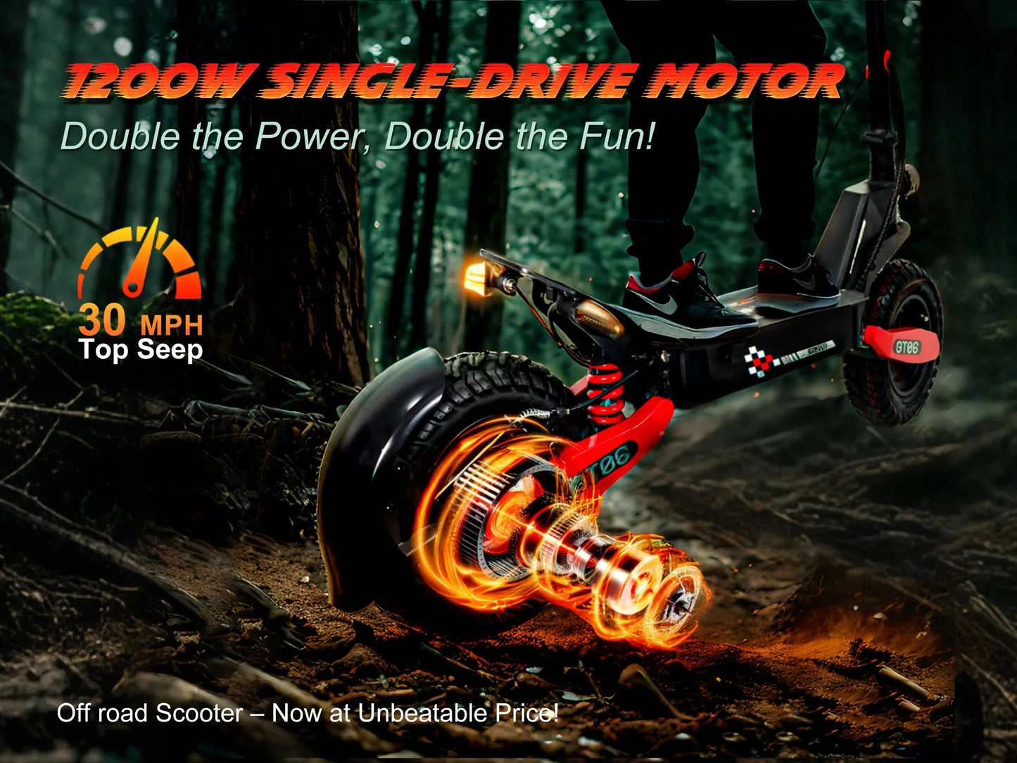 Arwibon GT06 1200W Foldable E-Scooter for Adults