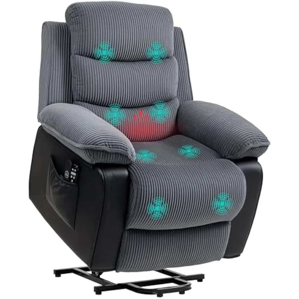 Power Lift Recliner Chair for Seniors with Massage and Heat