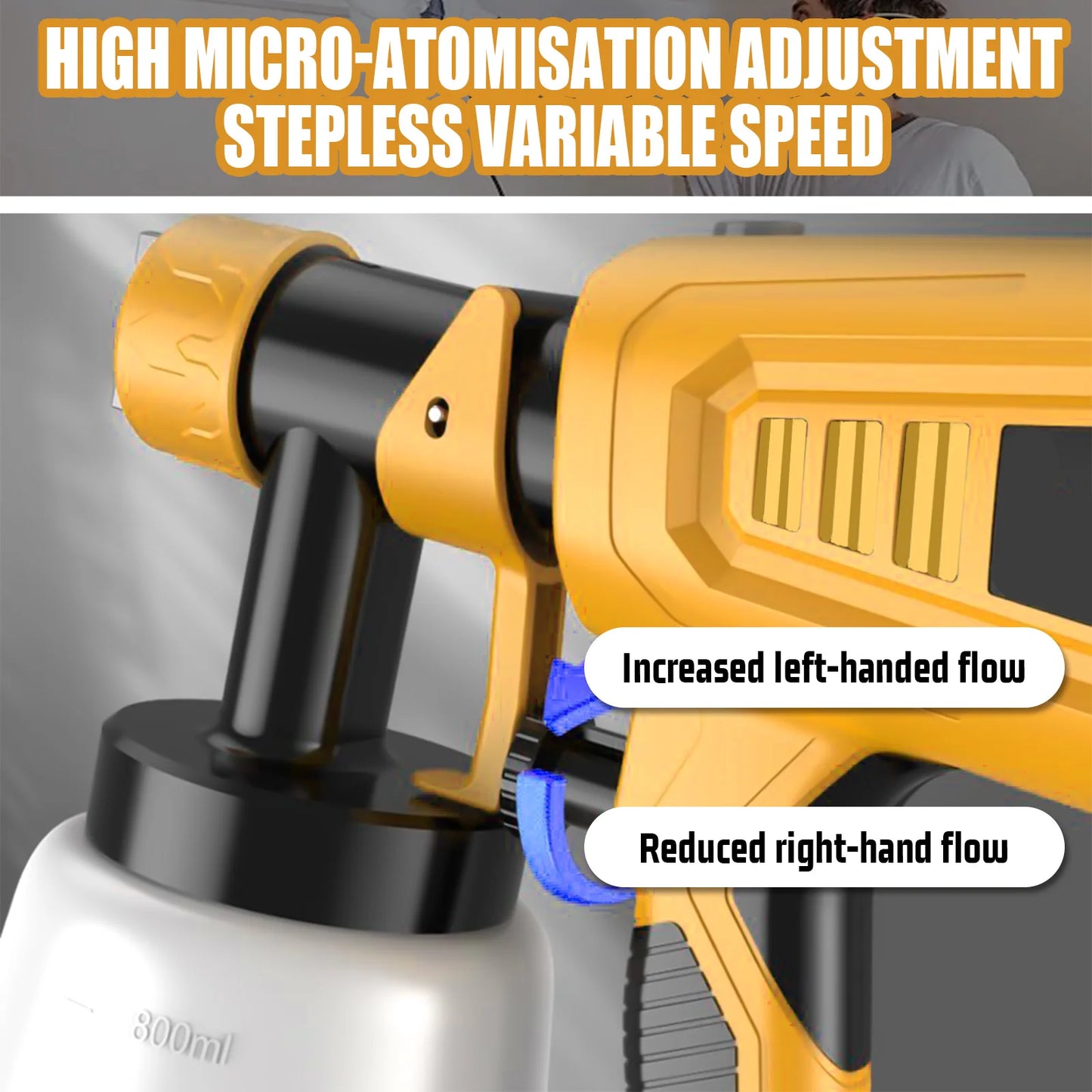 Cordless Paint Sprayer for DeWalt 20V MAX Battery Airless Sprayer