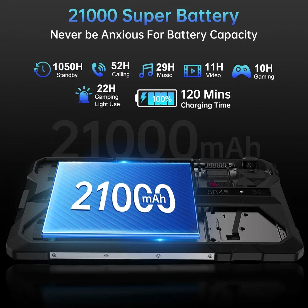 8849 TANK PAD Unihertz Rugged Projector Tablet Smartphone