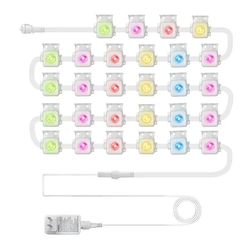 147FT 90LEDs Permanent Outdoor Light String APP Smart RGBIC