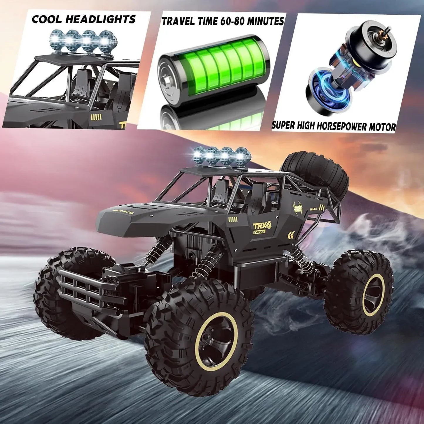 4DRC 1:12 4WD Remote Control Car With Led Headlights