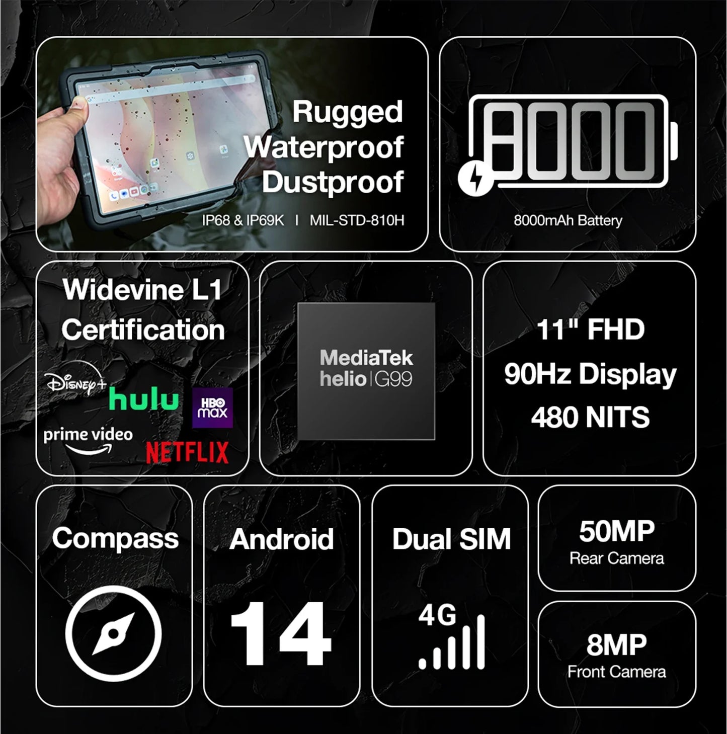 World Premiere AGM PAD P2 Active 11” FHD Rugged Tablet