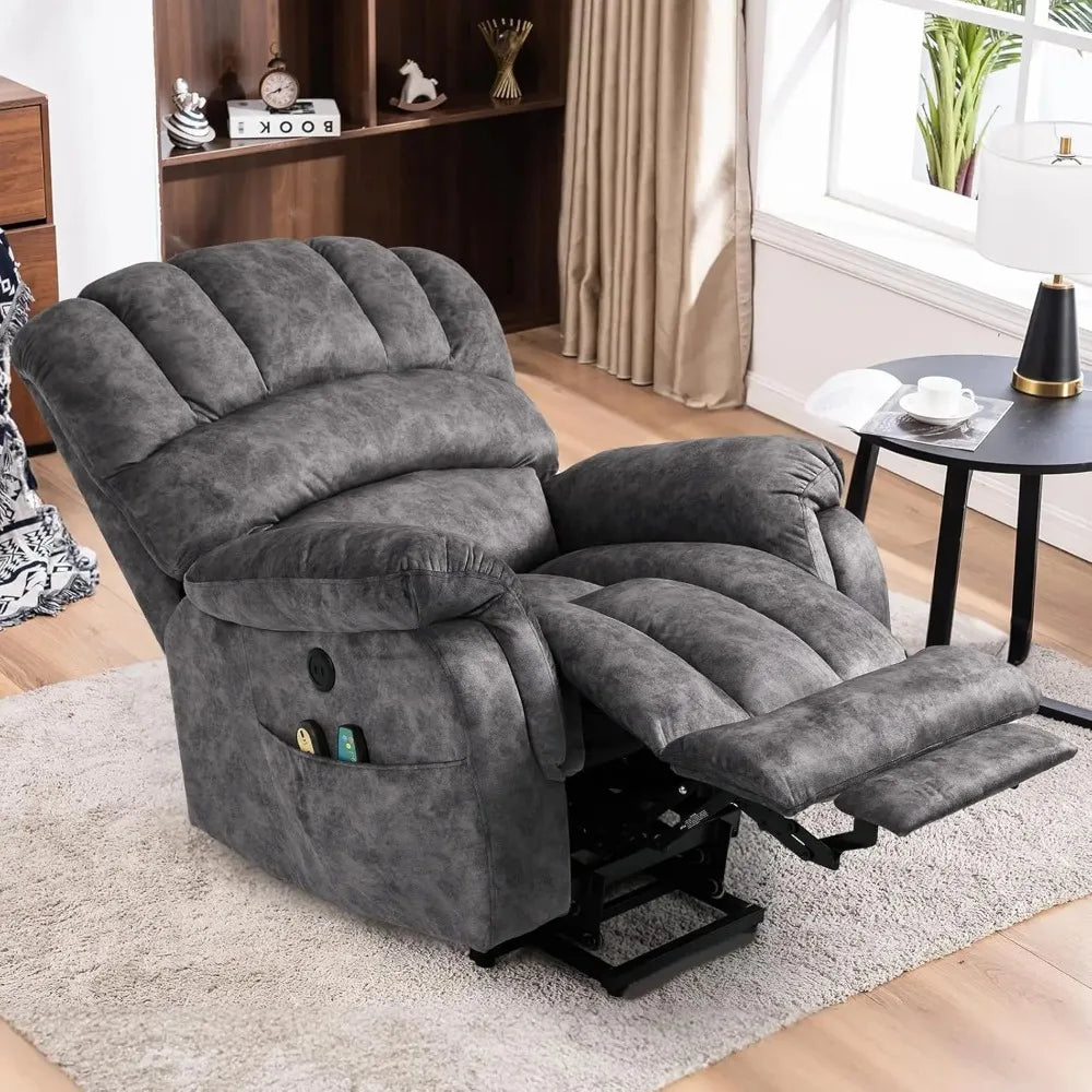 Large Power Lift Electric Recliner Chair with Extended Footrest