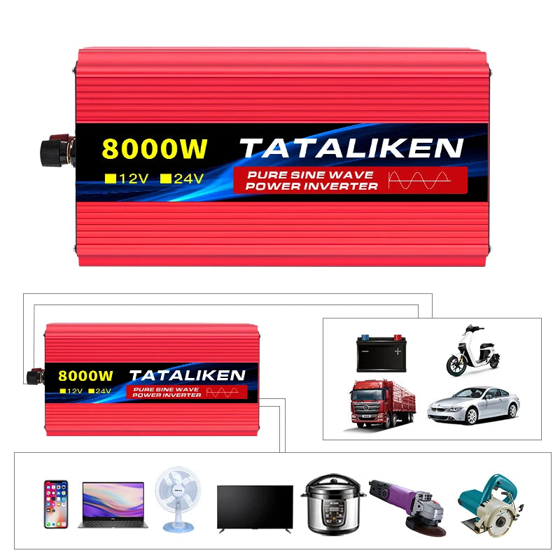 TATALIKEN Pure Sine Wave Inverter Portable Power