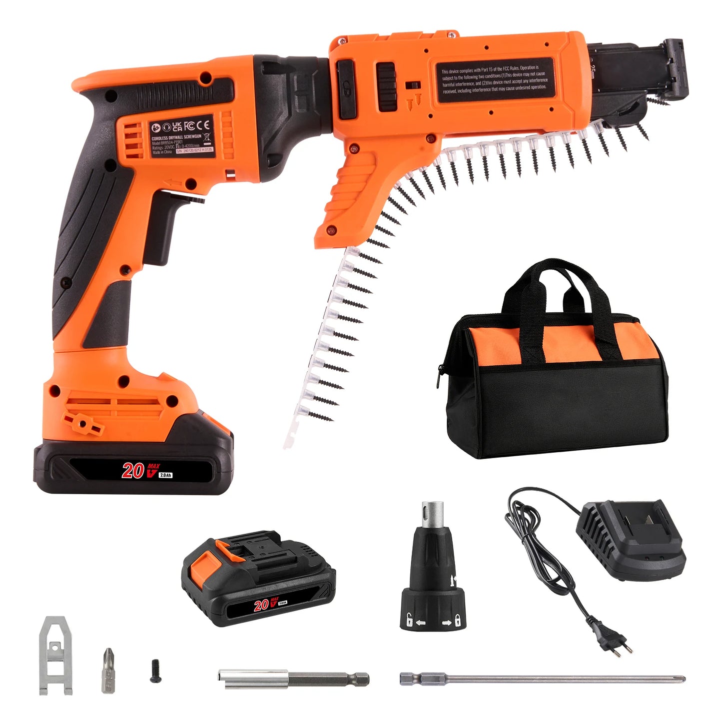SucceBuy Drywall Screw Gun 20V Max 4200RPM Brushless
