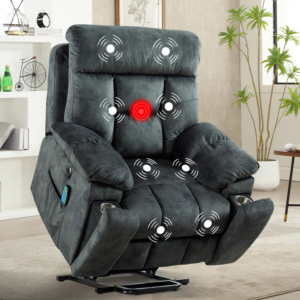 Power Lift Recliner Chair with Massage and Heat