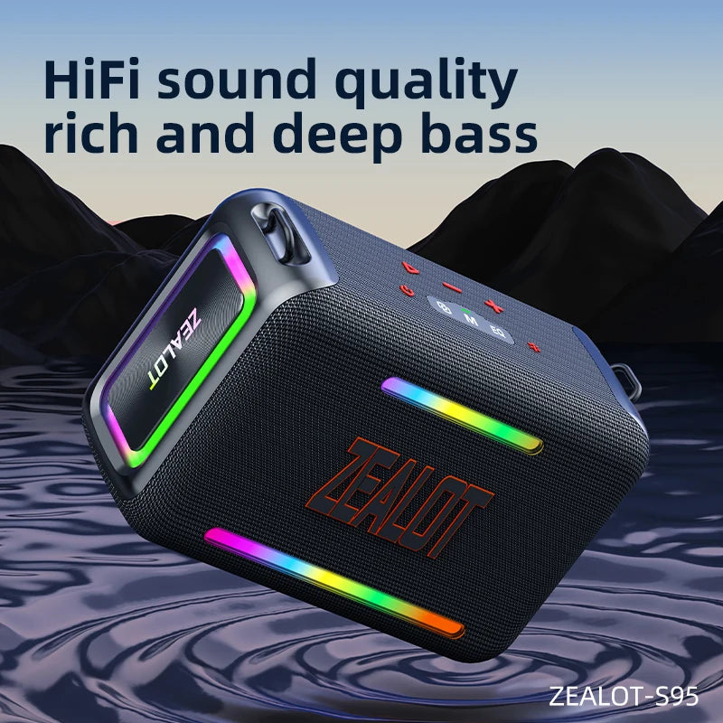 ZEALOT-S95 120W Waterproof Portable Loud Bluetooth Speaker