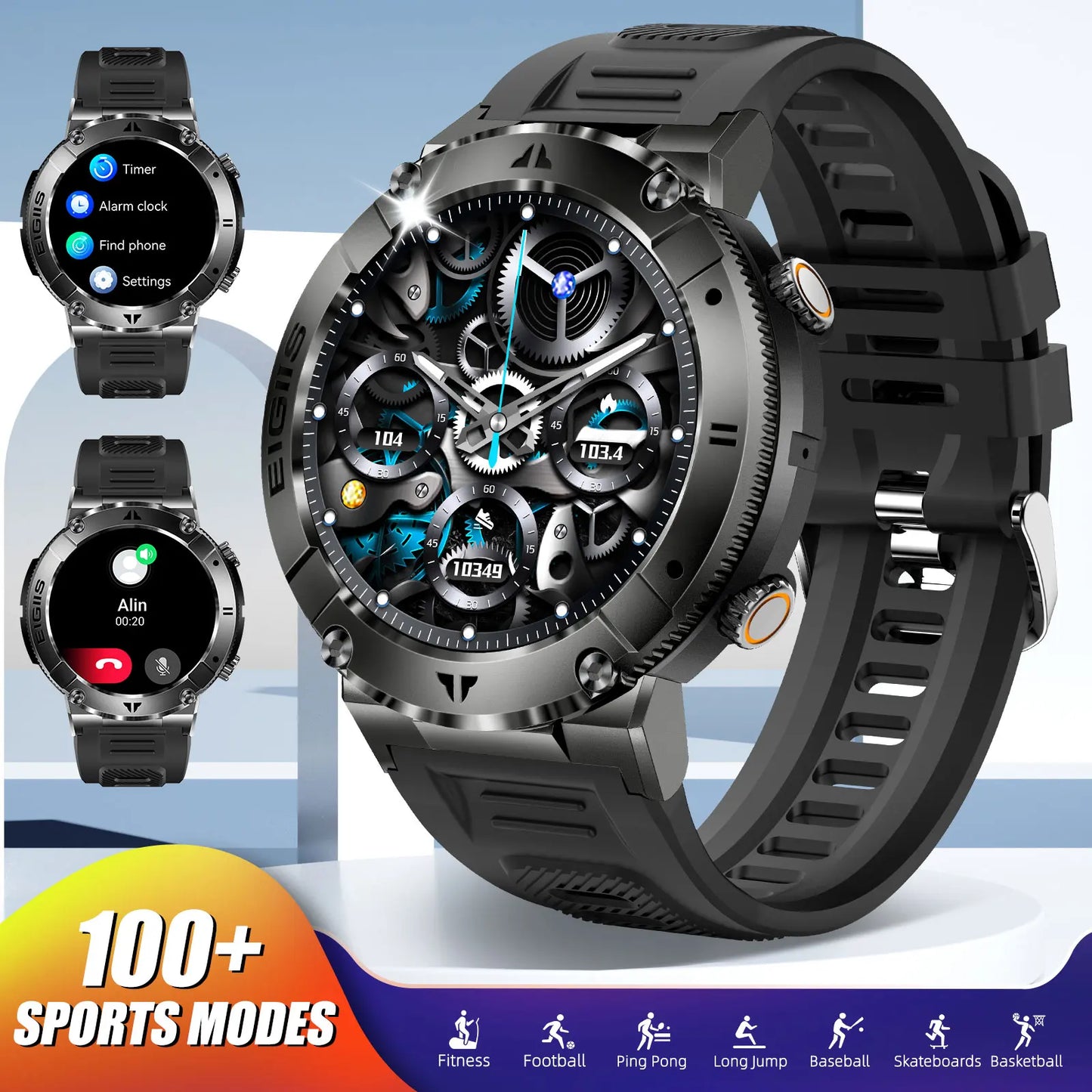 LaNikar Smart Watch Men TFT Display Bluetooth Call