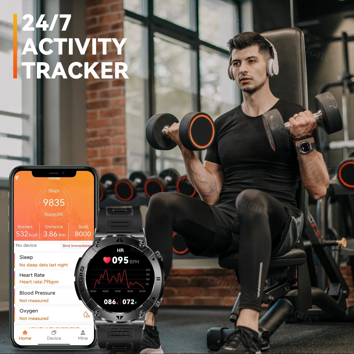 LaNikar Smart Watch Men TFT Display Bluetooth Call