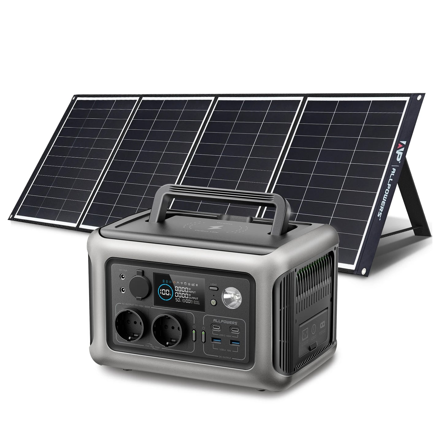 ALLPOWERS Portable Power Station Solar panel 100W 140W 200W