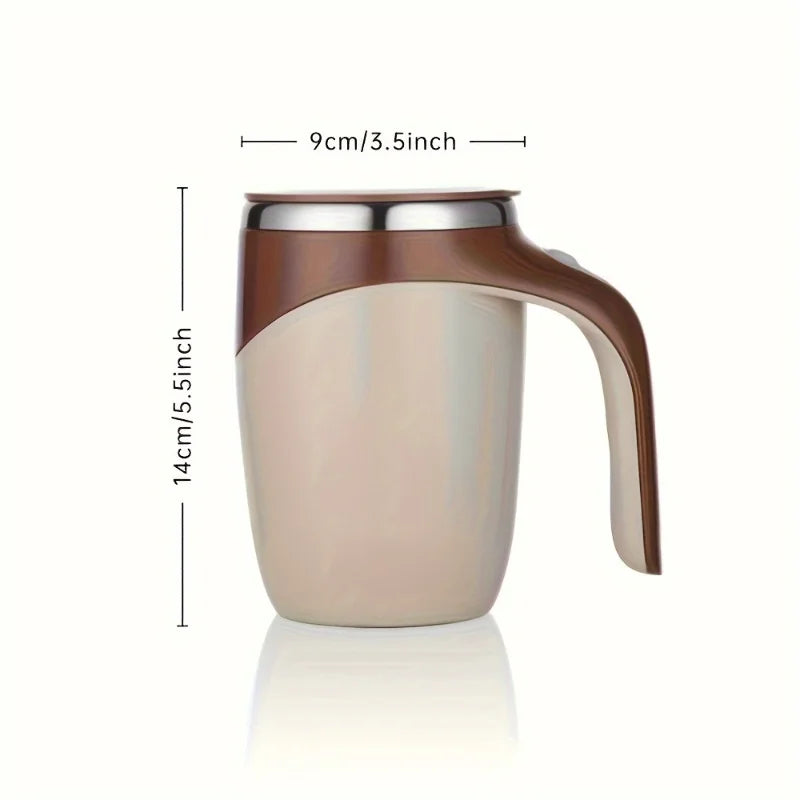 C0012 Magnetic Rotary Coffee Cup - Large Capacity, Auto Mixing