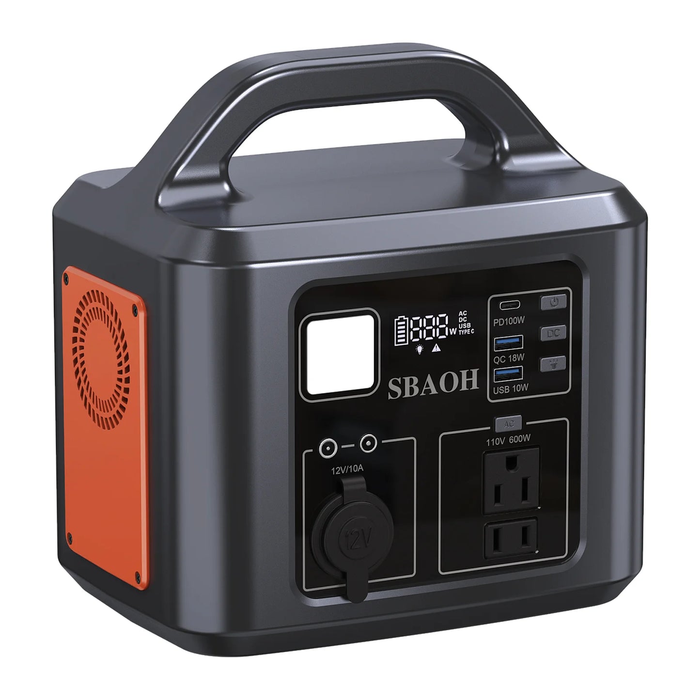SBAOH 538.7Wh 600W Portable Outdoor Power Station