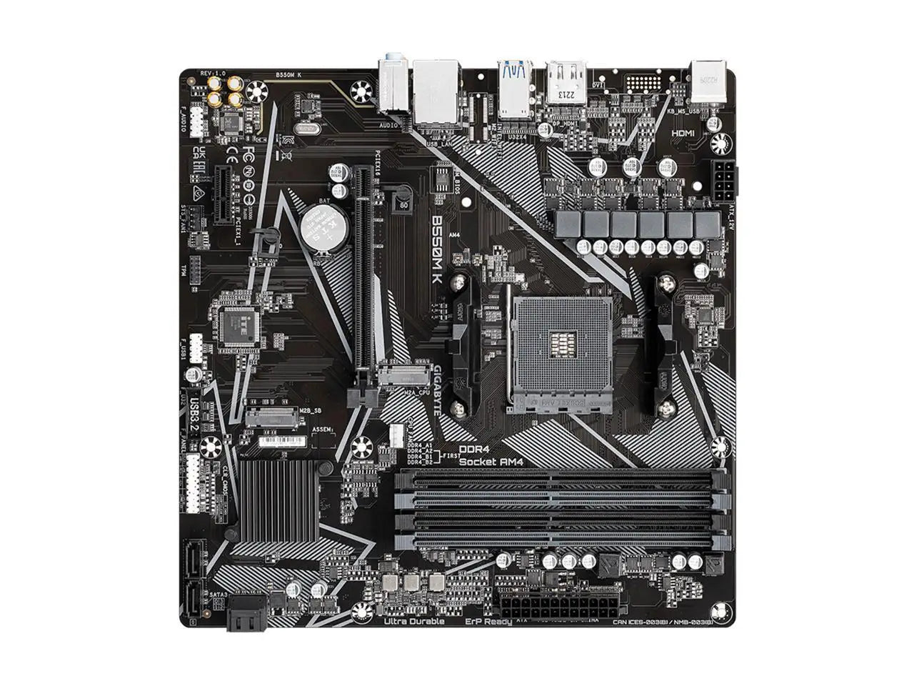 GIGABYTE Micro-ATX Motherboard B550M K AM4 AMD B550