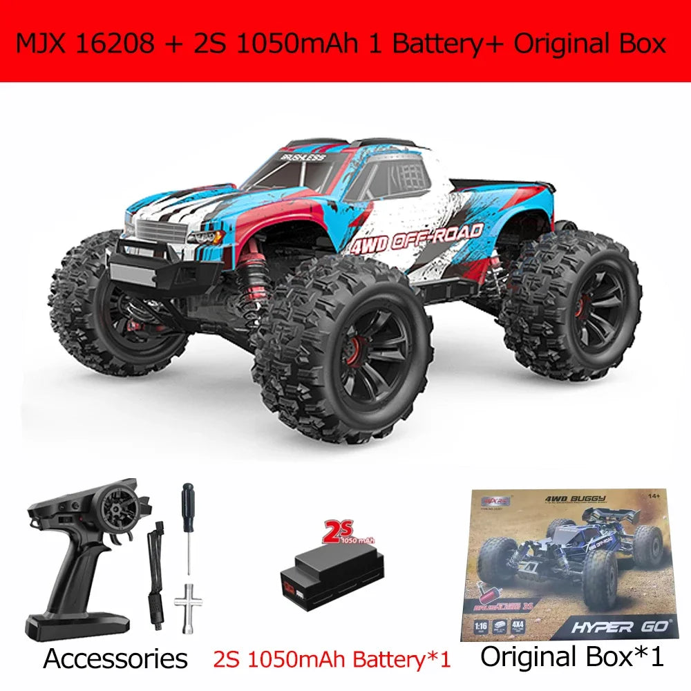 MJX 16208 V2.0 1/16 RC Cars 4WD Off-Road Racing Truck Brushless