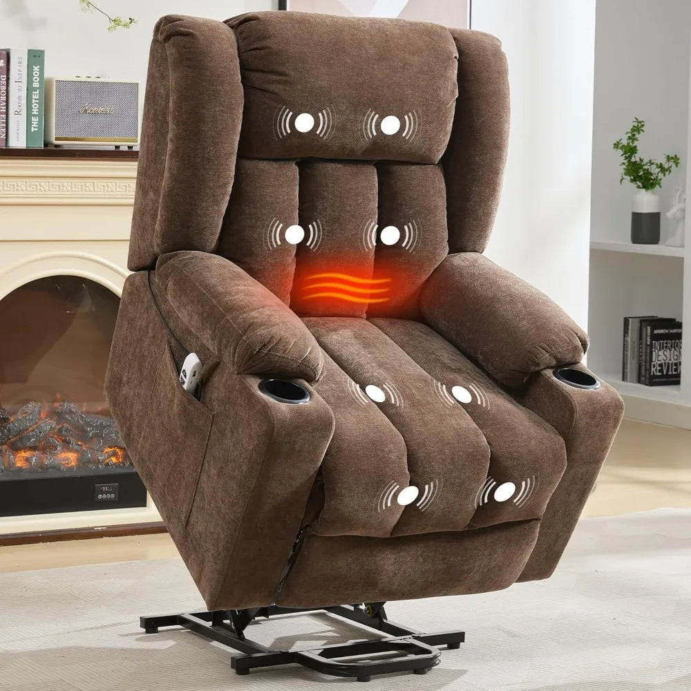 Power Lift Recliner Chair for Seniors, Lift Chair Recliners with Massage & Heat