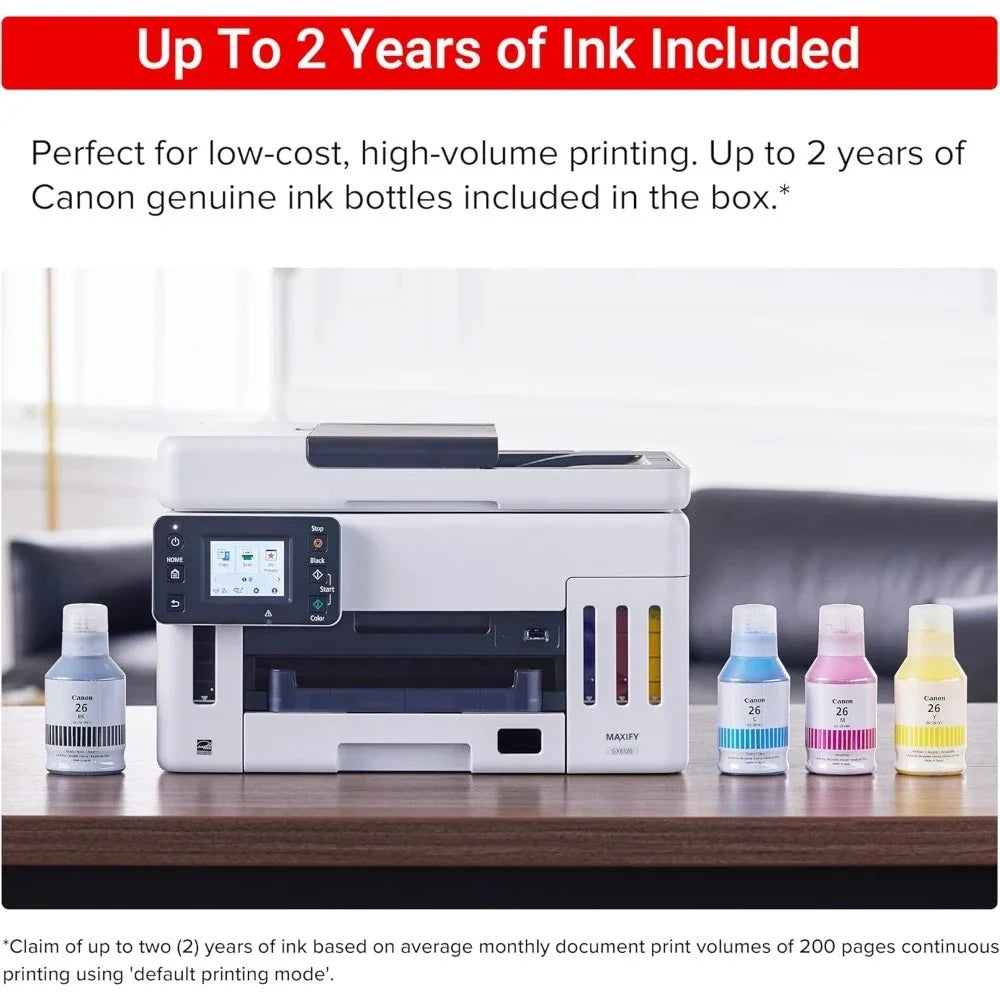 Canon GX6120 White Wireless All-in-One Printer, Print, Scan and Copy