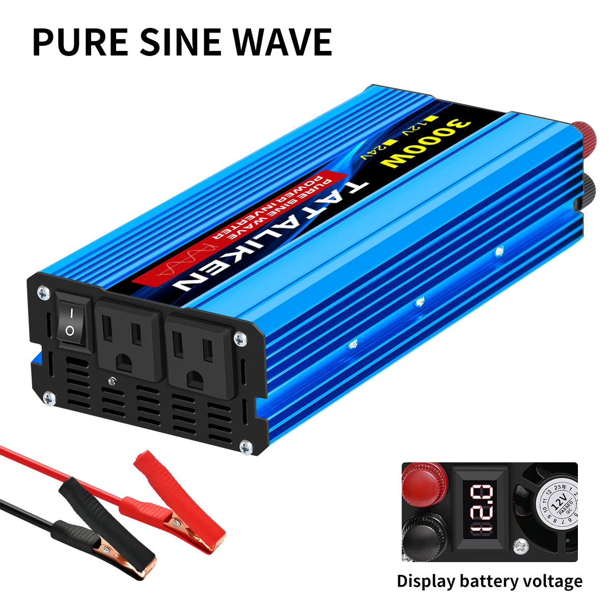 TATALIKEN Pure Sine Wave Inverter Portable Power